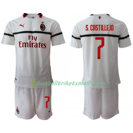 Fußballtrikots AC Mailand S.Castillejo 7 Kinder 2018-2019 Kurzarm Auswärts-trikot kaufen